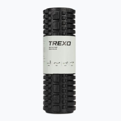 Roller do masażu TREXO Professional Trigger Points 45 cm czarny