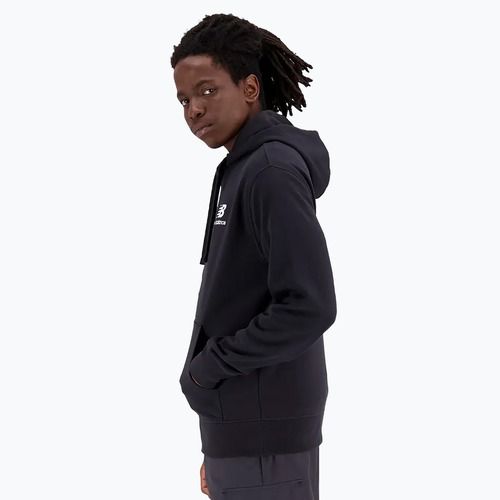 Bluza męska New Balance Essentials Stacked Logo French Terry black