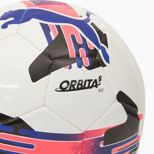 Piłka do piłki nożnej PUMA Orbita 6 MS puma white/lapis lazuli/sunset glow rozmiar 4