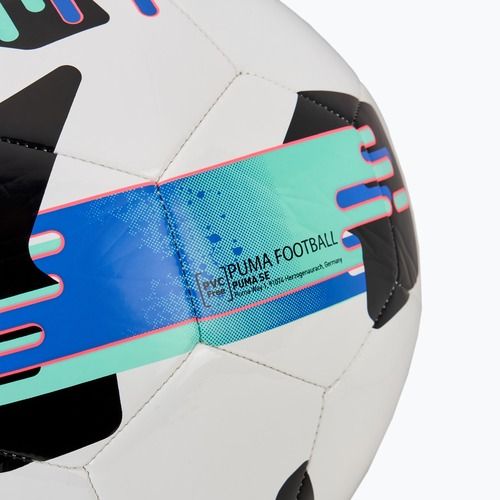 Piłka do piłki nożnej PUMA Orbita 6 MS puma white/bluemazing/electric peppermint rozmiar 4