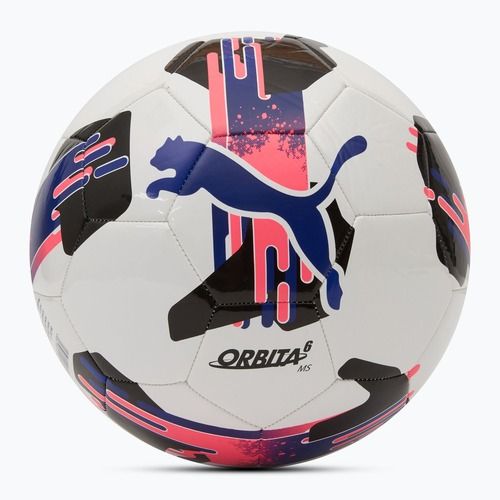 Piłka do piłki nożnej PUMA Orbita 6 MS puma white/lapis lazuli/sunset glow rozmiar 5