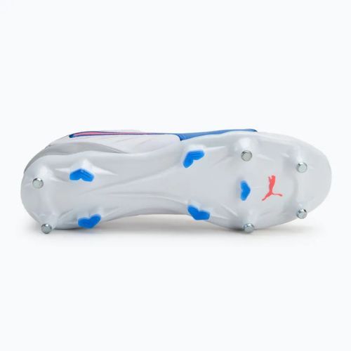 Buty piłkarskie męskie PUMA King Pro MxSG puma white/bluemazing/flat light grey/sunset glow