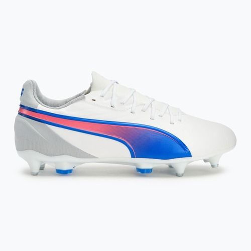 Buty piłkarskie męskie PUMA King Match MxSG puma white/bluemazing/flat light grey/sunset glow