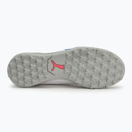 Buty piłkarskie dziecięce PUMA King Match TT Jr puma white/bluemazing/flat light grey/sunset glow