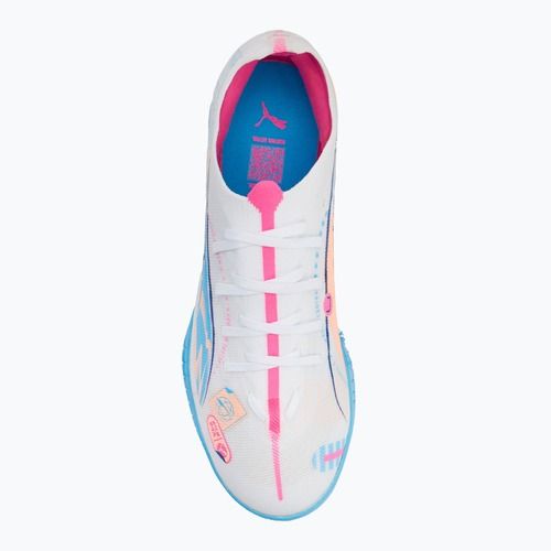 Buty piłkarskie PUMA Ultra 5 Match Vol. Up TT puma white/luminous blue/poison pink/fizzy melon