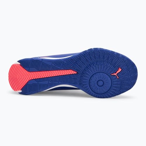 Buty piłkarskie dziecięce PUMA Ultra 5 Match It + Mid Jr lapis lazuli/puma white/sunset glow