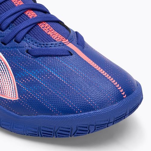 Buty piłkarskie dziecięce PUMA Ultra 5 Match It + Mid Jr lapis lazuli/puma white/sunset glow