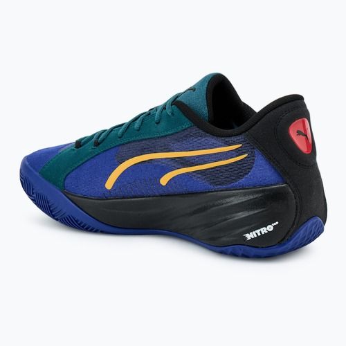 Buty do koszykówki męskie PUMA All-Pro Nitro Crowd Craze lapis lazuli/cold green/puma black