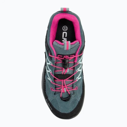 Buty trekkingowe dziecięce CMP Rigel Low Wp mineral green/purple fluo