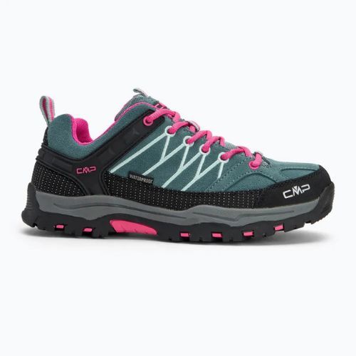Buty trekkingowe  juniorskie CMP Rigel Low Wp mineral green/purple fluo