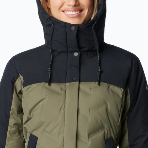 Płaszcz puchowy damski Columbia Mountain Croo III Mid Down stone green/black