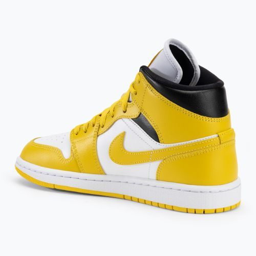 Buty damskie Nike Air Jordan 1 Mid white/black/vivid sulfur