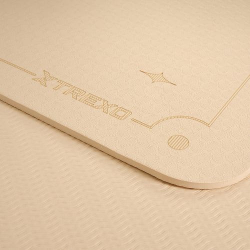 Mata do jogi TREXO EcoGrip 6mm TXO-B4Z001-BZ jasny brąz