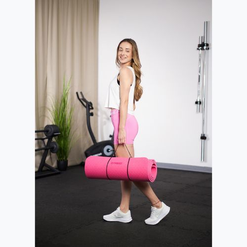Mata fitness TREXO comfort 10 mm TXO-B4Z003-PK różowy