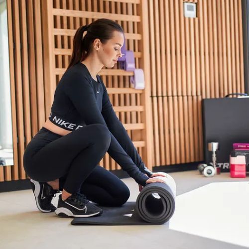 Mata fitness TREXO comfort 10 mm TXO-B4Z003-BL grafitowy