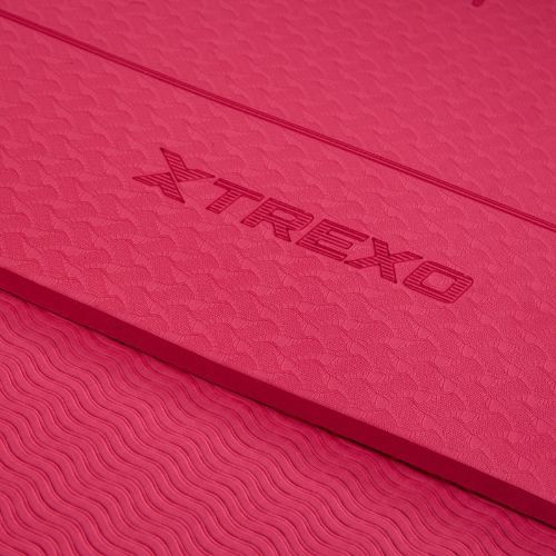 Mata do ćwiczeń i jogi TREXO antypoślizgowa 6mm różowy