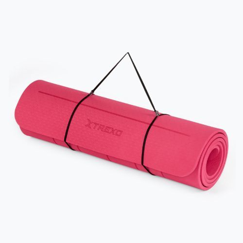 Mata do ćwiczeń i jogi TREXO antypoślizgowa 6mm TXO-B4Z002-PK różowy