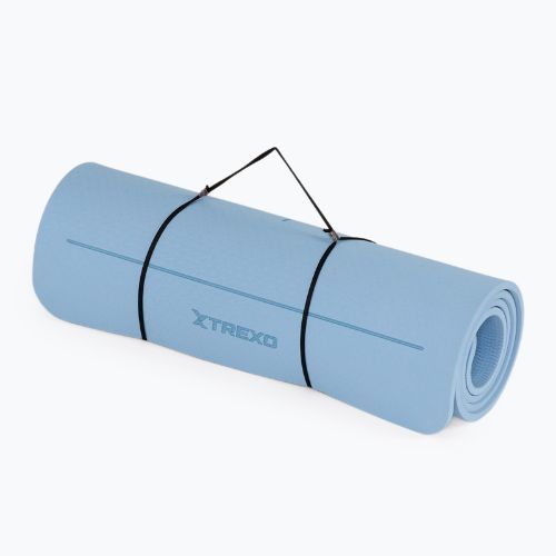 Mata do ćwiczeń i jogi TREXO antypoślizgowa 6mm TXO-B4Z002-BL niebieski