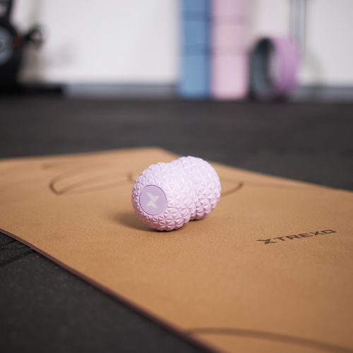 Podwójna piłka do masażu XTREXO TXO-B4Z075-VT fioletowy