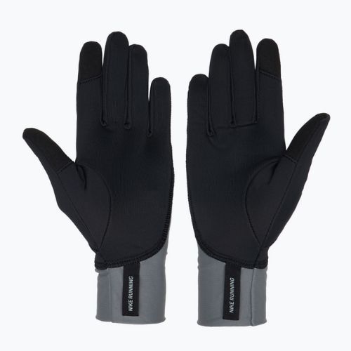 Rękawiczki do biegania damskie Nike Pacer Midweight RG black/smoke grey/silver