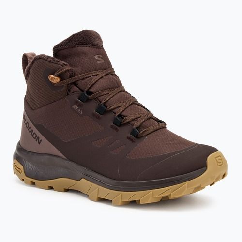 Buty zimowe damskie Salomon Outsnap CSWP black coffee/peppercorn/gum