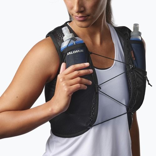 Kamizelka do biegania damska Salomon Active Skin 4 Set black/metal