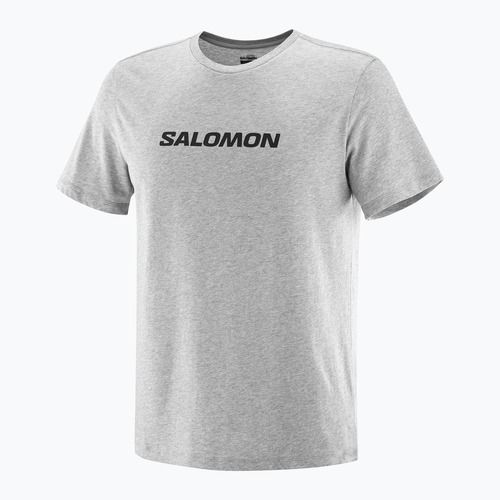 Koszulka męska Salomon Logo Performance heather grey