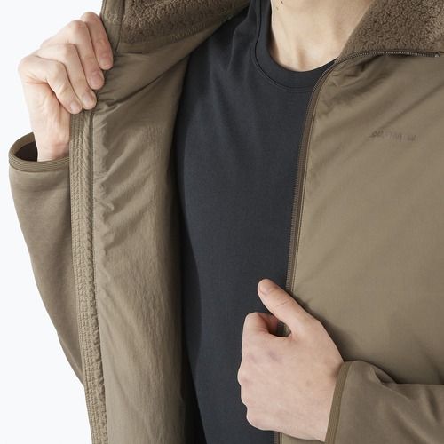 Bluza trekkingowa męska Salomon Outline Hyb Warm Hd shitake