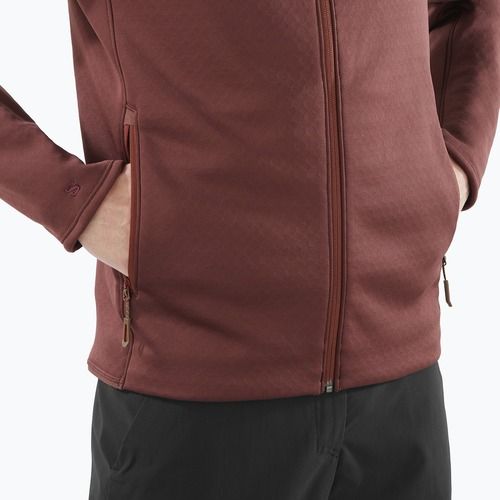 Bluza trekkingowa męska Salomon Essential Midwarm Fz rum raisin