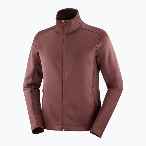 Bluza trekkingowa męska Salomon Essential Midwarm Fz rum raisin