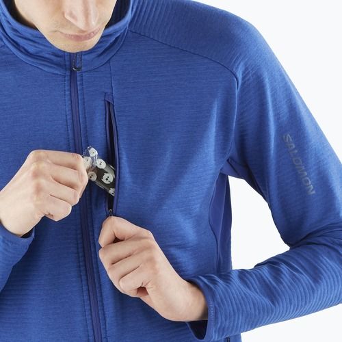 Bluza trekkingowa męska Salomon Essential Lightwarm FZ surf the web