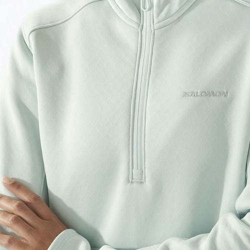 Bluza trekkingowa damska Salomon Essential Midwarm HZ misty blue