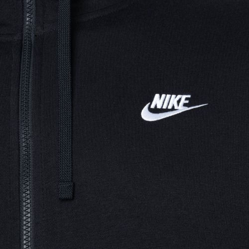 Bluza męska Nike Sportswear Club Hoodie FZ black/black/white