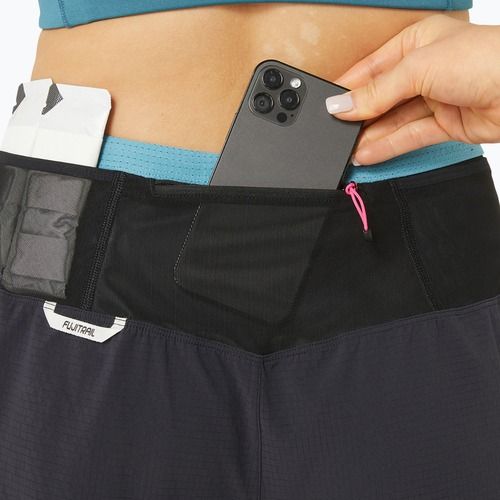 Spodenki do biegania damskie ASICS Fujitrail 2-N-1 performance black/gris blue