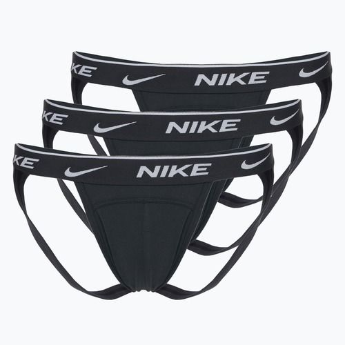 Slipy męskie Nike Dri-FIT Everyday Cotton Stretch Jock Strap 3 pary black/black/black