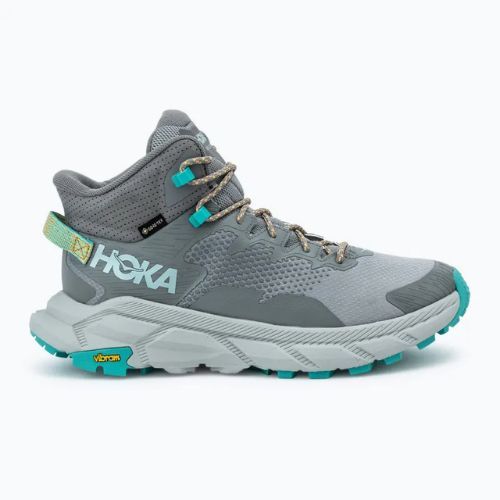 Buty turystyczne męskie HOKA Trail Code GTX galactic grey/electric aqua