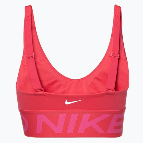 Biustonosz treningowy Nike Pro Indy Plunge aster pink/pink sicle/white