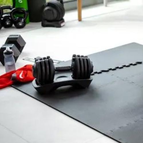 Mata ochronna XTREXO Puzzle 6 elementów czarny