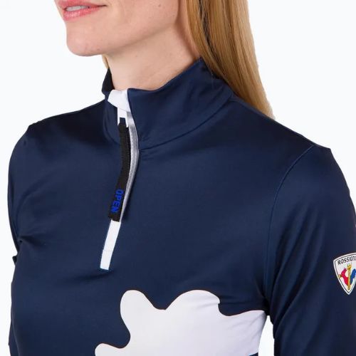 Bluza narciarska damska Rossignol Booster 1/2 Zip Top cosmic blue