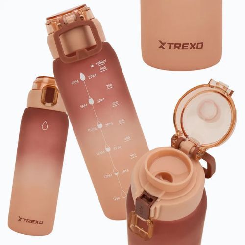 Bidon TREXO Haust 1000 ml brązowy
