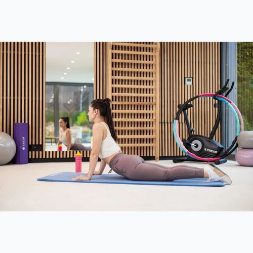 Mata do ćwiczeń XTREXO 15 mm z pasem niebieski