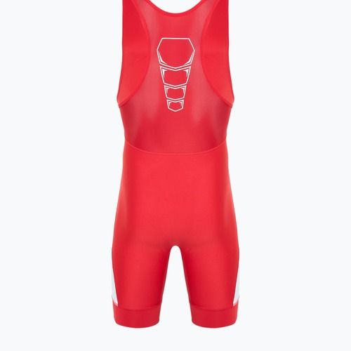 Kombinezon męski Nike Grappler Elite Singlet scarlet/white