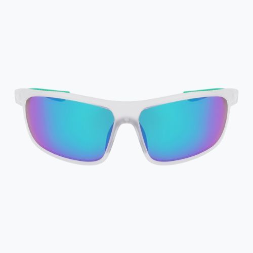 Okulary przeciwsłoneczne Nike Windtrack Run matte clear/ green mirror
