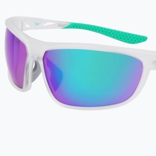 Okulary przeciwsłoneczne Nike Windtrack Run matte clear/ green mirror
