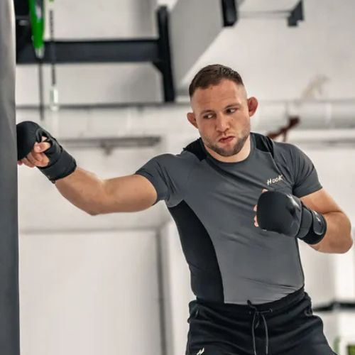 Koszulka treningowa męska rashguard HOOK FIGHTING Base czarny