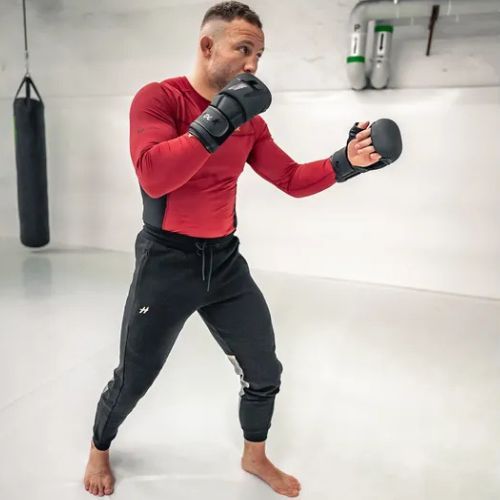 Koszulka treningowa longsleeve męska rashguard HOOK FIGHTING Base czerwony