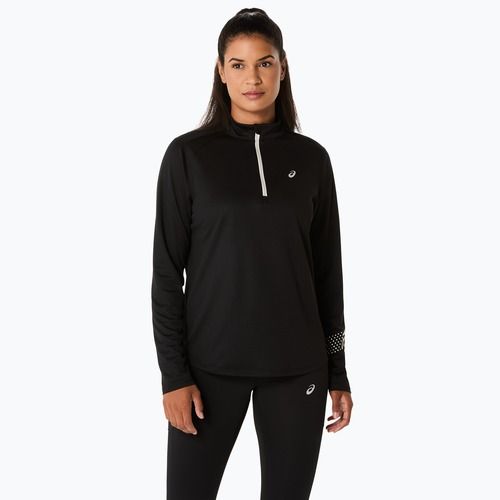 Longsleeve do biegania damski ASICS Icon 1/2 Zip LS Top performance black