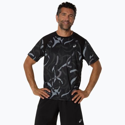 Koszulka do biegania męska ASICS Road All Over Print Top performance black
