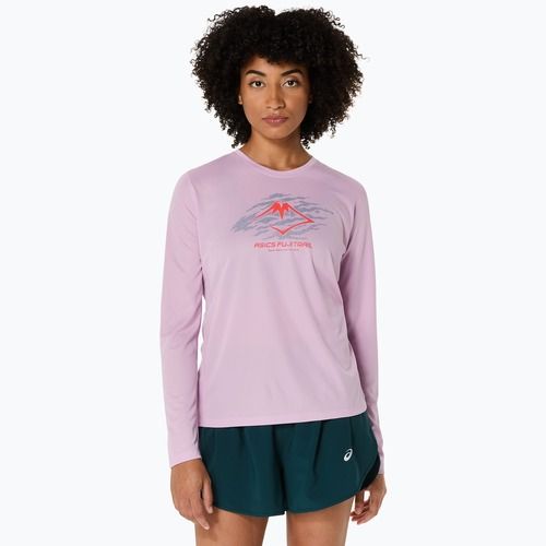 Longsleeve do biegania damski ASICS Fujitrail Logo light ube