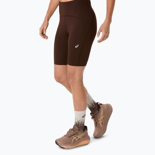 Spodenki do biegania damskie ASICS Road High Waist 8IN Sprinter coffee